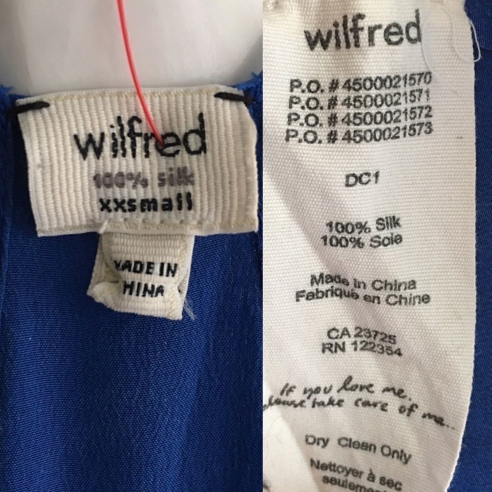 ARITZIA Wilfred Silk Sleeveless Midi Dress Blue XXS - Picture 6 of 6